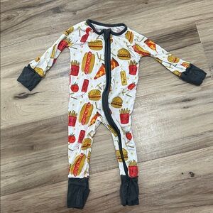 Little Sleepies Food Print Baby Onesie - 0-3 months better